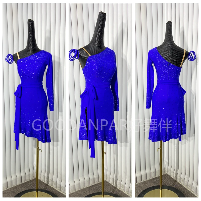 GOODANPAR New Style Latin Dance Dress Women Girls  Dance Wear Salsa Samba Rumba Costume Sexy Dresses  Leopard