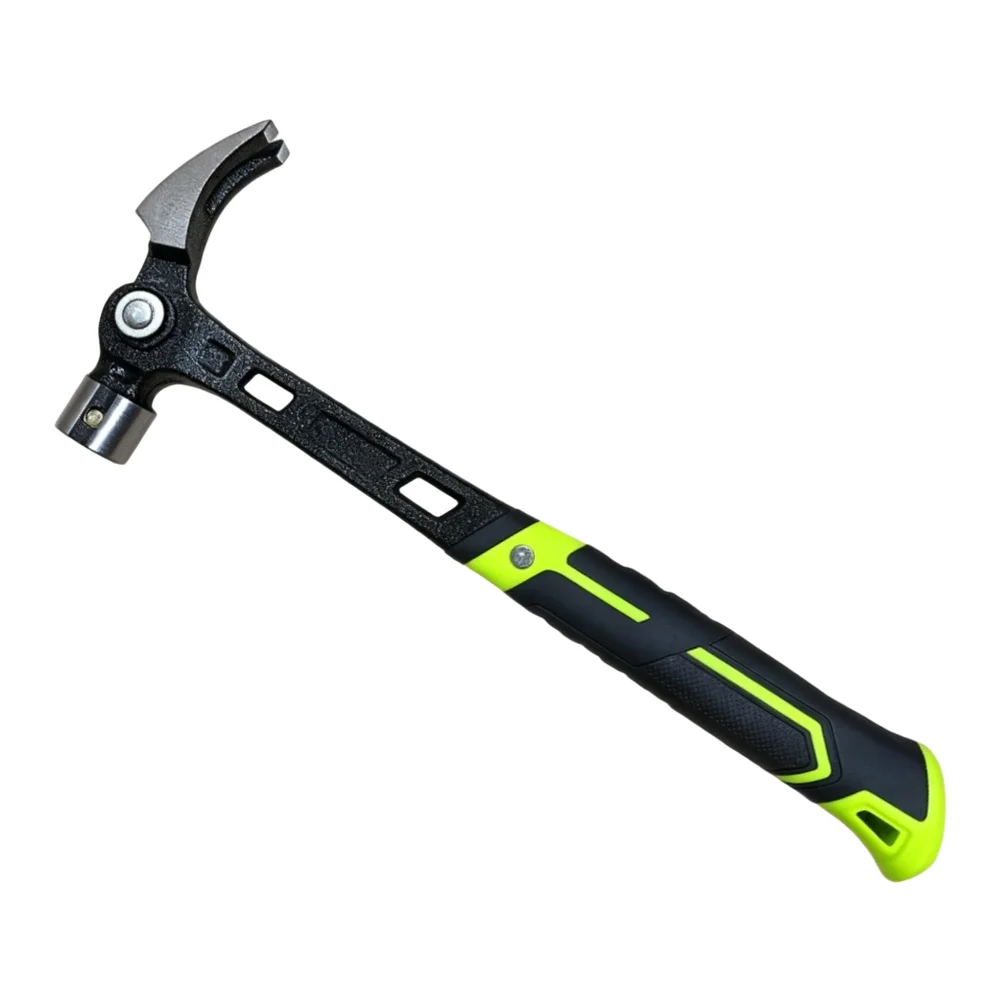 Forged 45# Carbon Steel Claw Hammer 35.5cm With Adjustable Angle Feature For Enhanced Control in Workshop Tasks