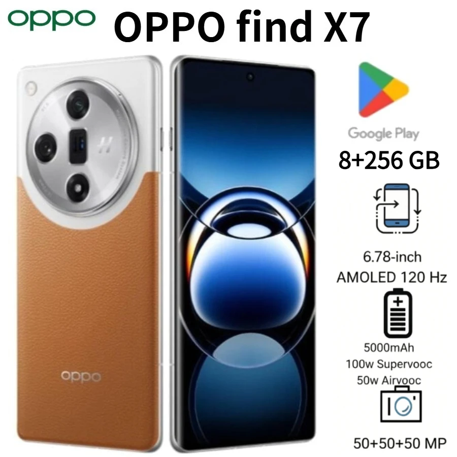 2026 Latest Arrival OPPO Find X7 Global Version Unlocked Smartphone 8GB RAM 256GB Large Storage Dual Nano SIM Card