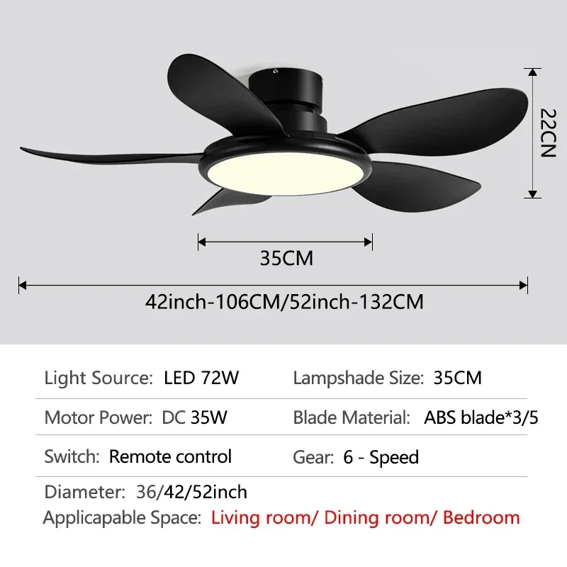 Imagem -06 - Ventilador de Teto Contemporâneo Minimalista com Controle Remoto e Controle de Parede Energy Efficient Led Light Perfeito para Qualquer Quarto