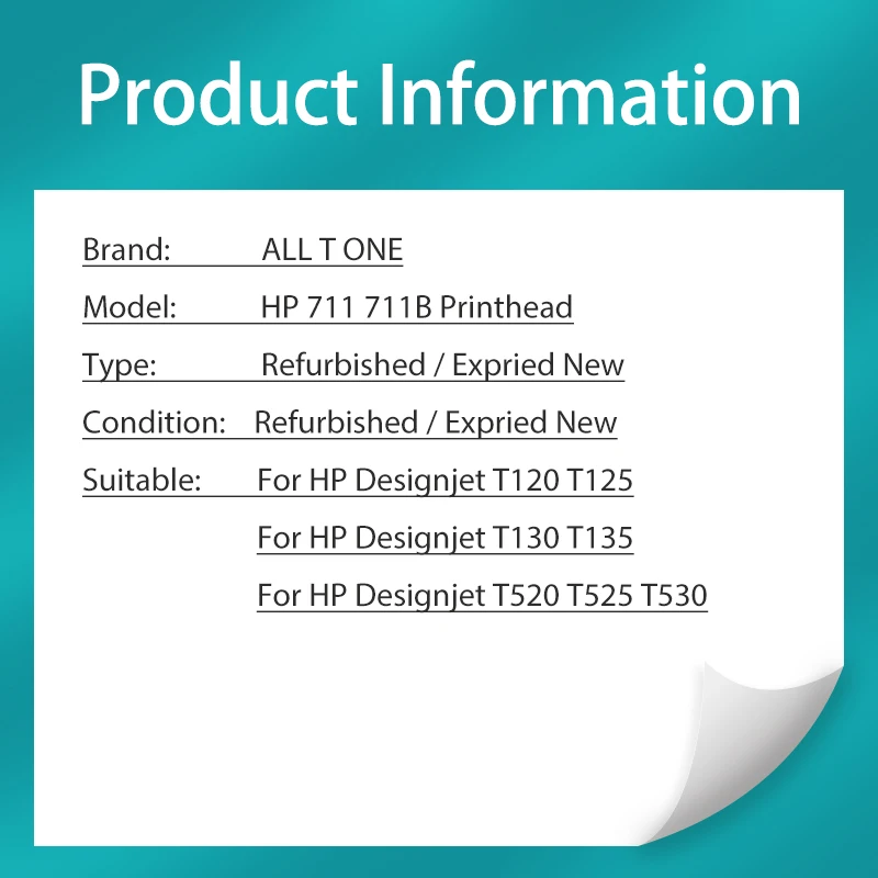 Imagem -05 - Cabeça de Impressão para hp 711b 711xl Hp711 Cabeça de Impressão C1q10a para Designjet T120 T125 T130 T530 T525 T520 Novo