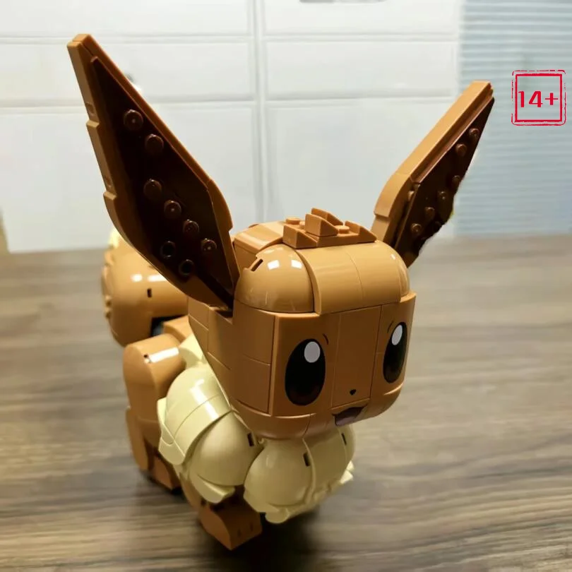 2026 IN STOCK 587pcs Hot Game Magical Pet Pocket Elf Fox Eevee Building Blocks Figure 3D Model Bricks Toy For Birthday Gifts view 3