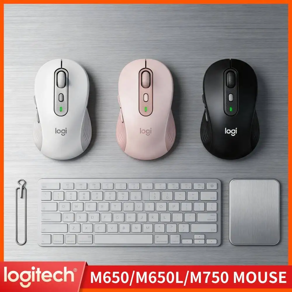 Silent M750 Bluetooth Mouse - SmartWheel Precision Scroll, Recycled Plastic Body, 10m Stable Range, Office Must-Have Tool