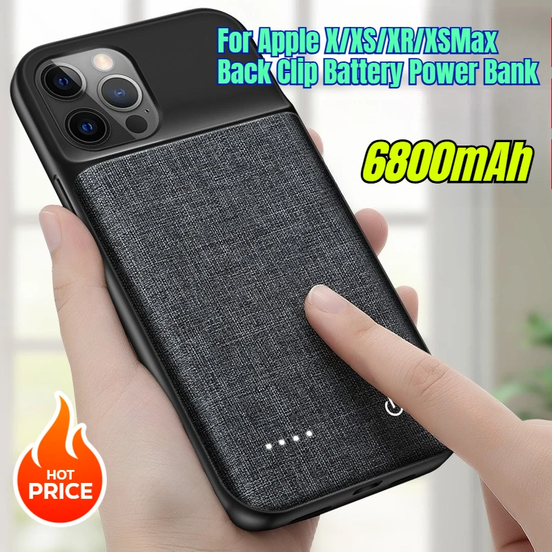 

6800mAh for Apple X/XS/XR/XSMax Back Clip Battery Power Bank