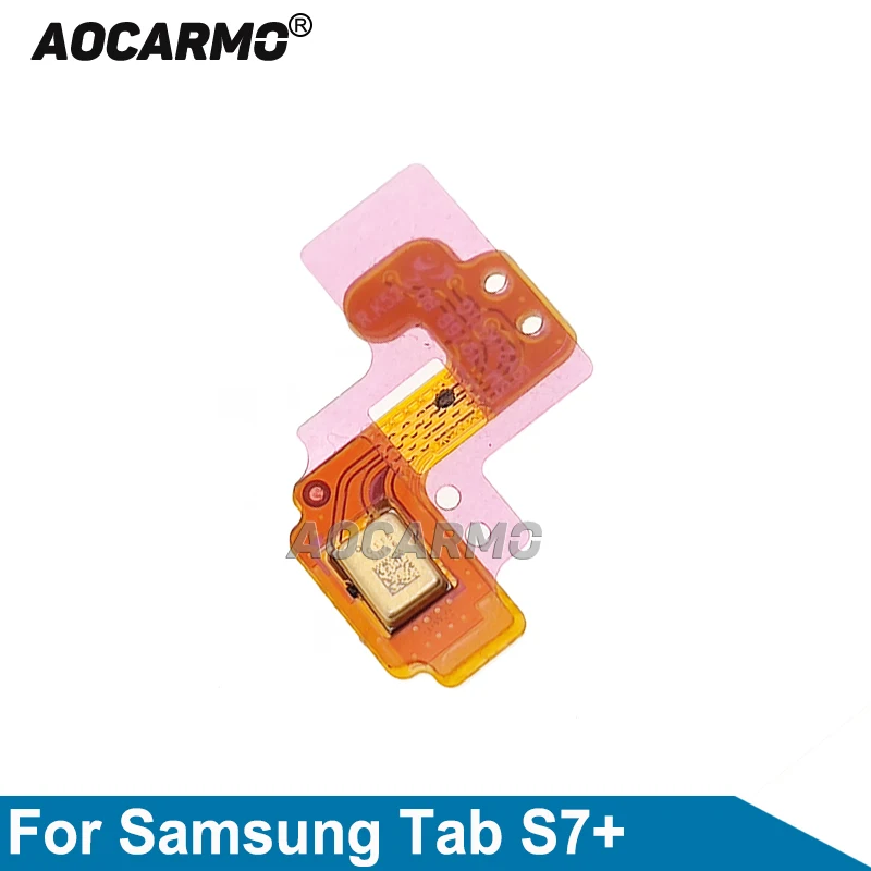 Aocarmo 1Pcs Mic Microphone Flex Cable Replacement Parts For Samsung Galaxy Tab S7 Plus S7+ T976B T970