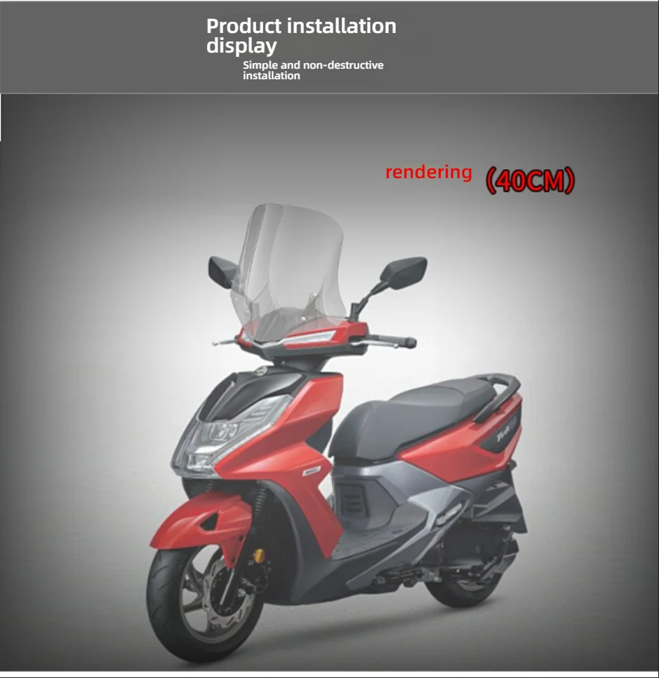 For  Scooter SYM FNX150 Flame Phoenix Modified Windshield Front Windshield Chest Protector Windproof Mirror Imported