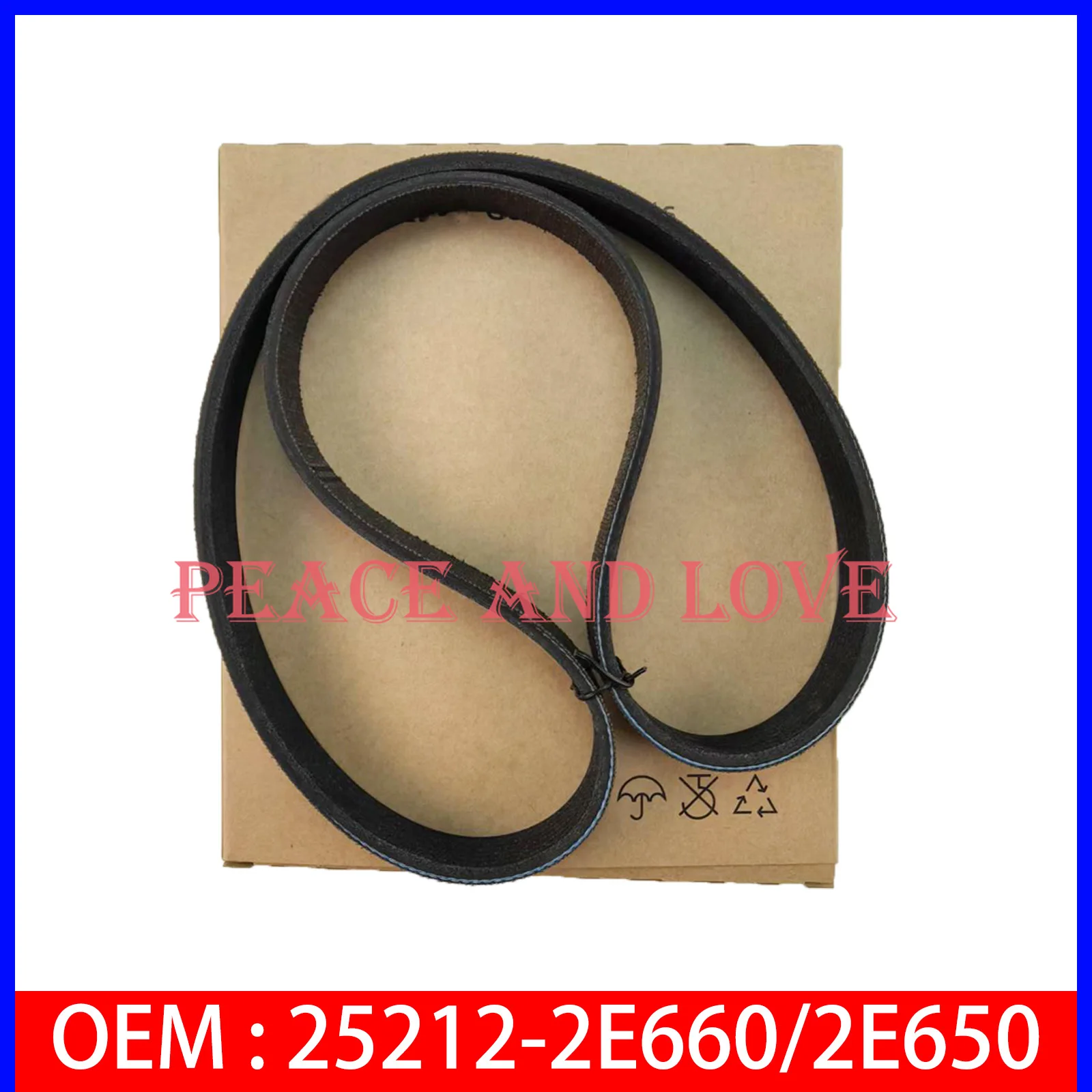 25212-2E660 25212-2E650 1Pcs New Ribbed Belt - V / for Hyundai Sonata 16-19 / Replaces 252122E650 25212 2E650 252122E660