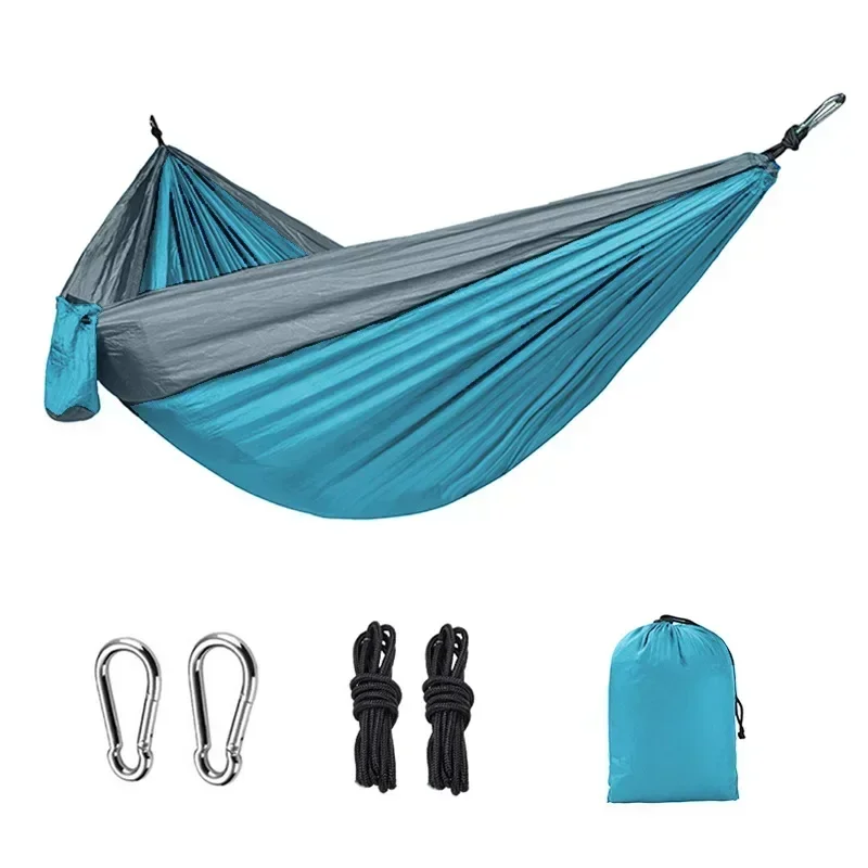 Simple Hammock Outdoor Camping Camping Single Double Parachute Cloth Color Matching Hammock image 4