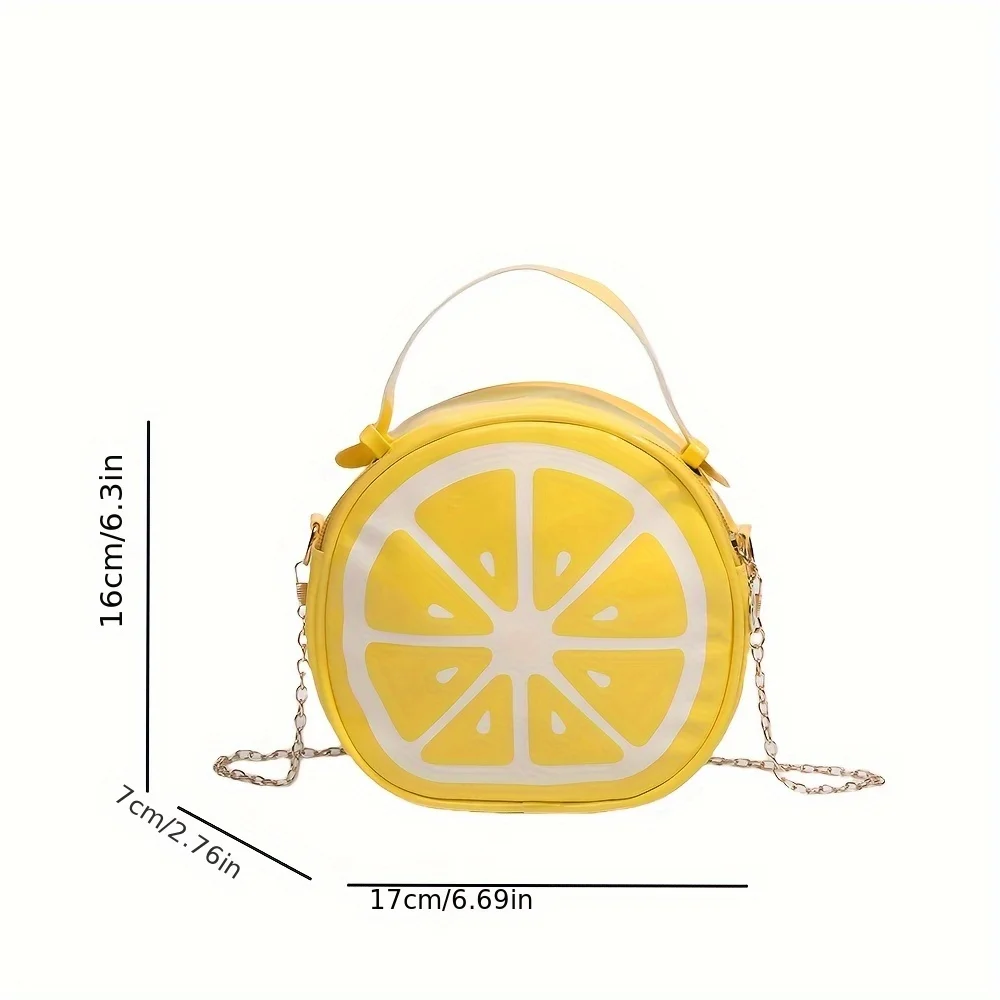 حقيبة عصرية على شكل حمضيات الليمون والفواكه، حزام كتف قابل للتعديل وقابل للفصل، مناسبة لكل موسم، طازجة وحلوة Y2K