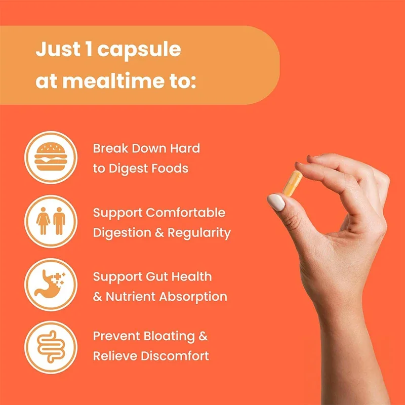 Containing Probiotics And Prebiotics, 60 Vegetarian Capsules Containing Bromelain For Intestinal