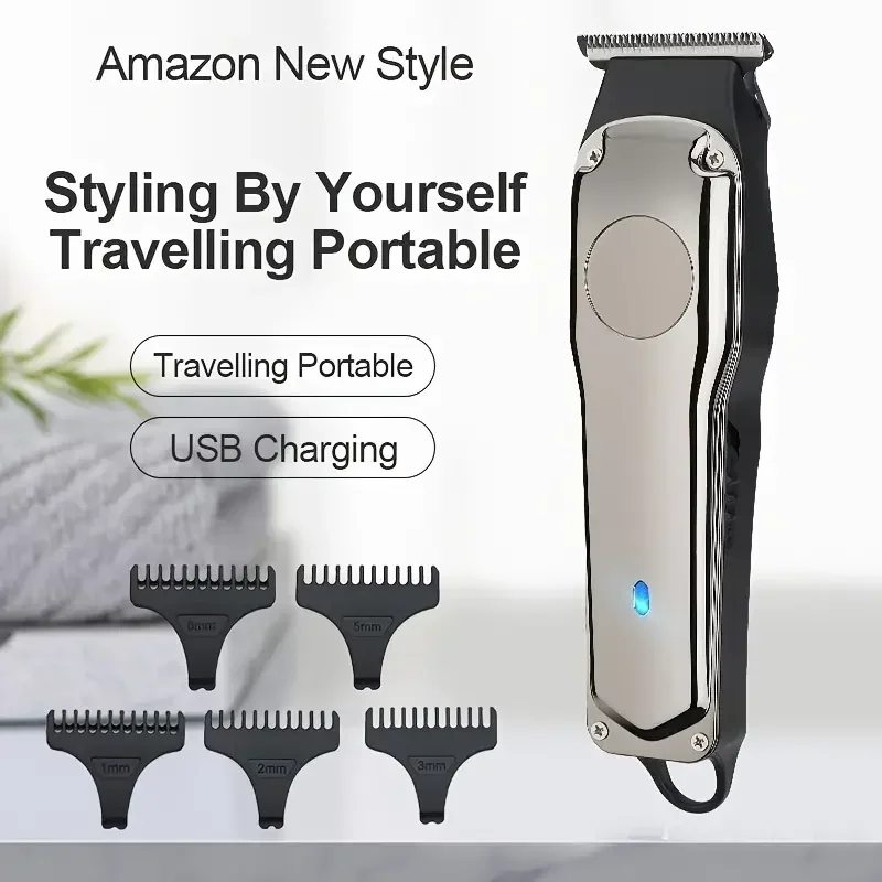 Rechargeable Men's Hair Clippers, Fade Trimmer for Oil Head, Modern Design Electric Razor for Children, Rechargeable Haircut Too