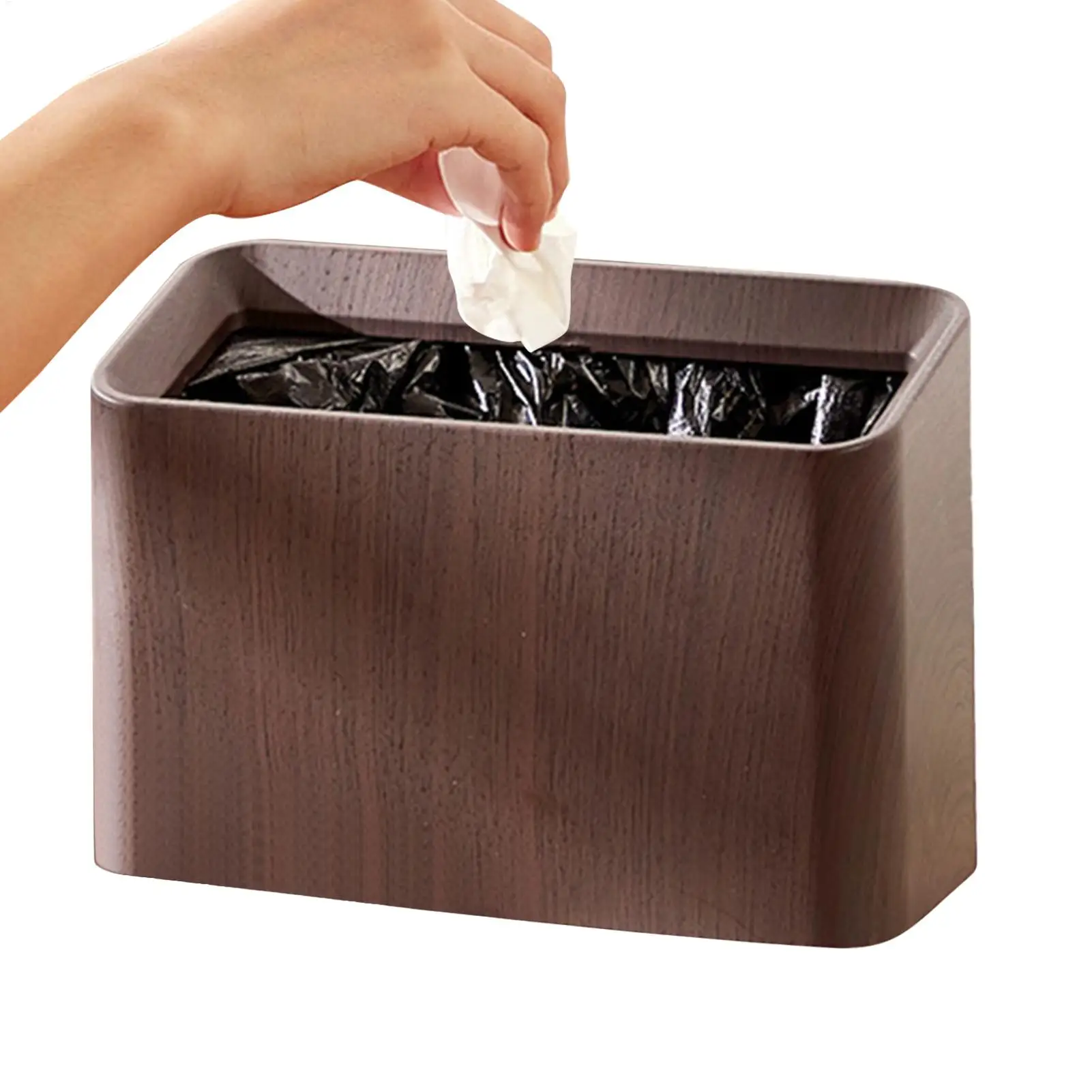Papelera de mesa, cubo de basura de escritorio, ahorro de espacio, caja de almacenamiento de basura, cubo de basura para habitación de coche, sala de estar, cocina, baño y dormitorio