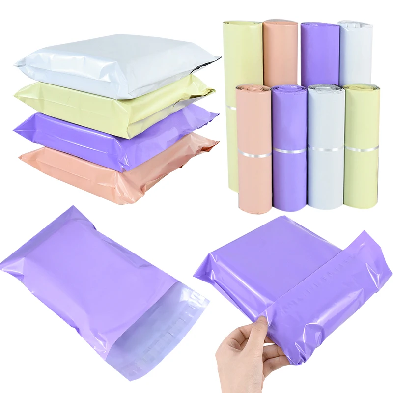 

10pcs Express Bag Multiple Colors Waterproof Clothing Parcel Packaging Bags Self-Adhesive Plastic Mailing Envelope Courier Pouch