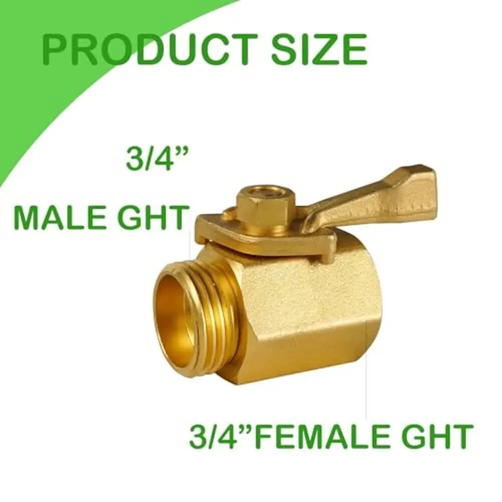 

Сверхмощные клапаны Латунные запорные клапаны для эффективного контроля воды 3, 4 дюйма, 3, 4 дюйма, совместимость, дополнительные шайбы в комплекте