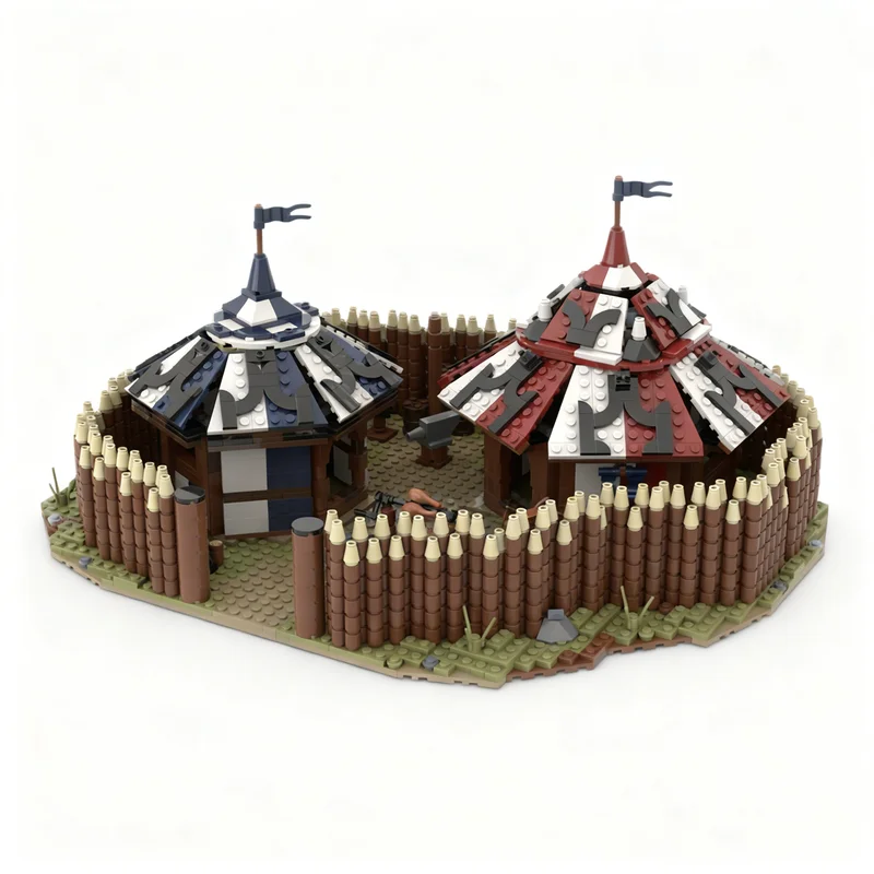 2524 piezas MOC, Modelo de Castillo de Mercenarios Medievales, Bloques de Construcción, Regalos de Navidad, Juguete Creativo, Idea de Bricolaje, Ladrillos para Niños