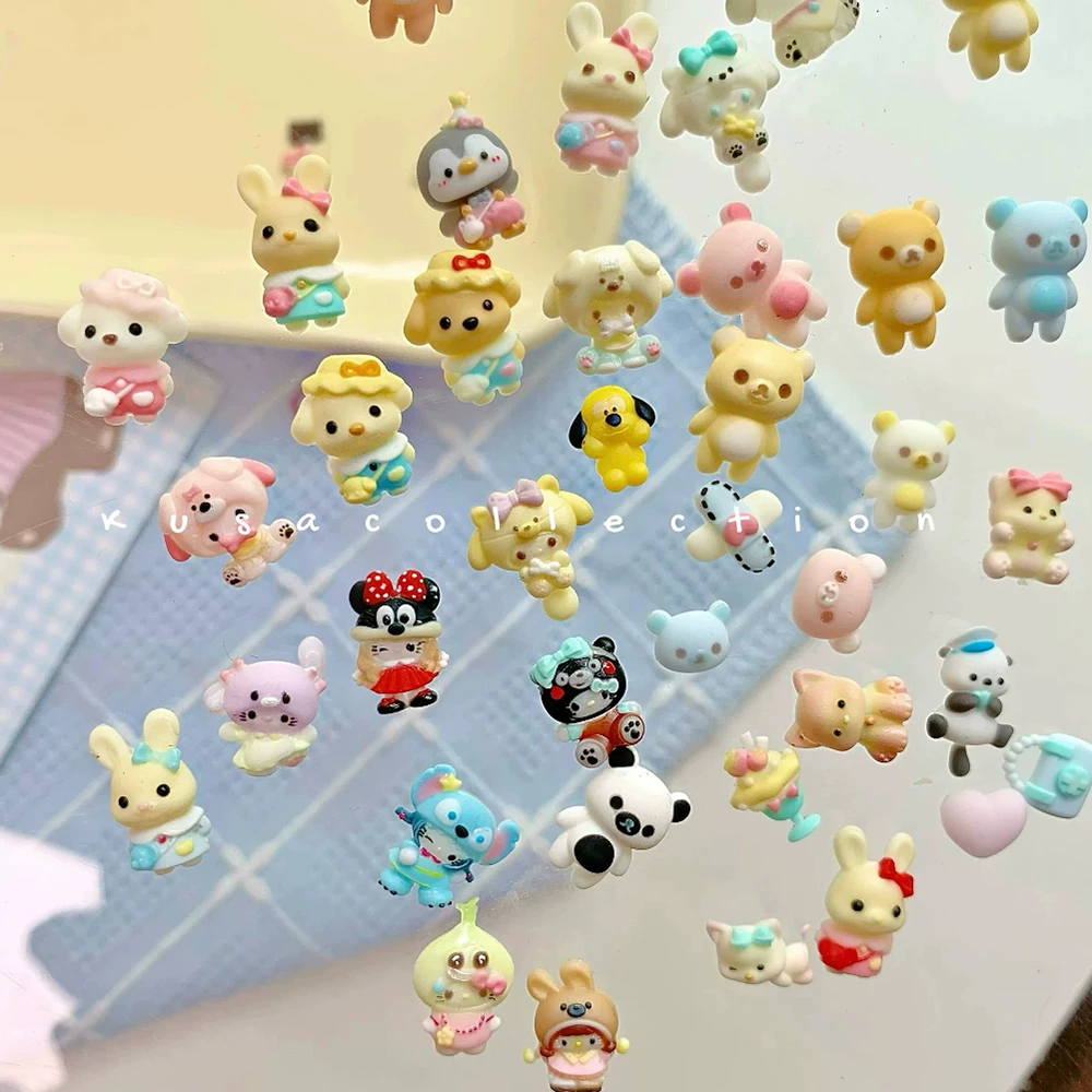 

Cute Cartoon Sanrio Hello Kitty Love Balloons Guitar Nails Art Mold Decora Ice Cream Fork Bowknot Chocolate Nail Mold Girl Gift