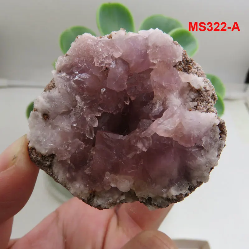 

(3pcs/lot) New AAAA Natural Raw Pink Amethyst Geode Quartz Crystal Stone Mineral Specimen Reiki Healing Home Decoration 2024