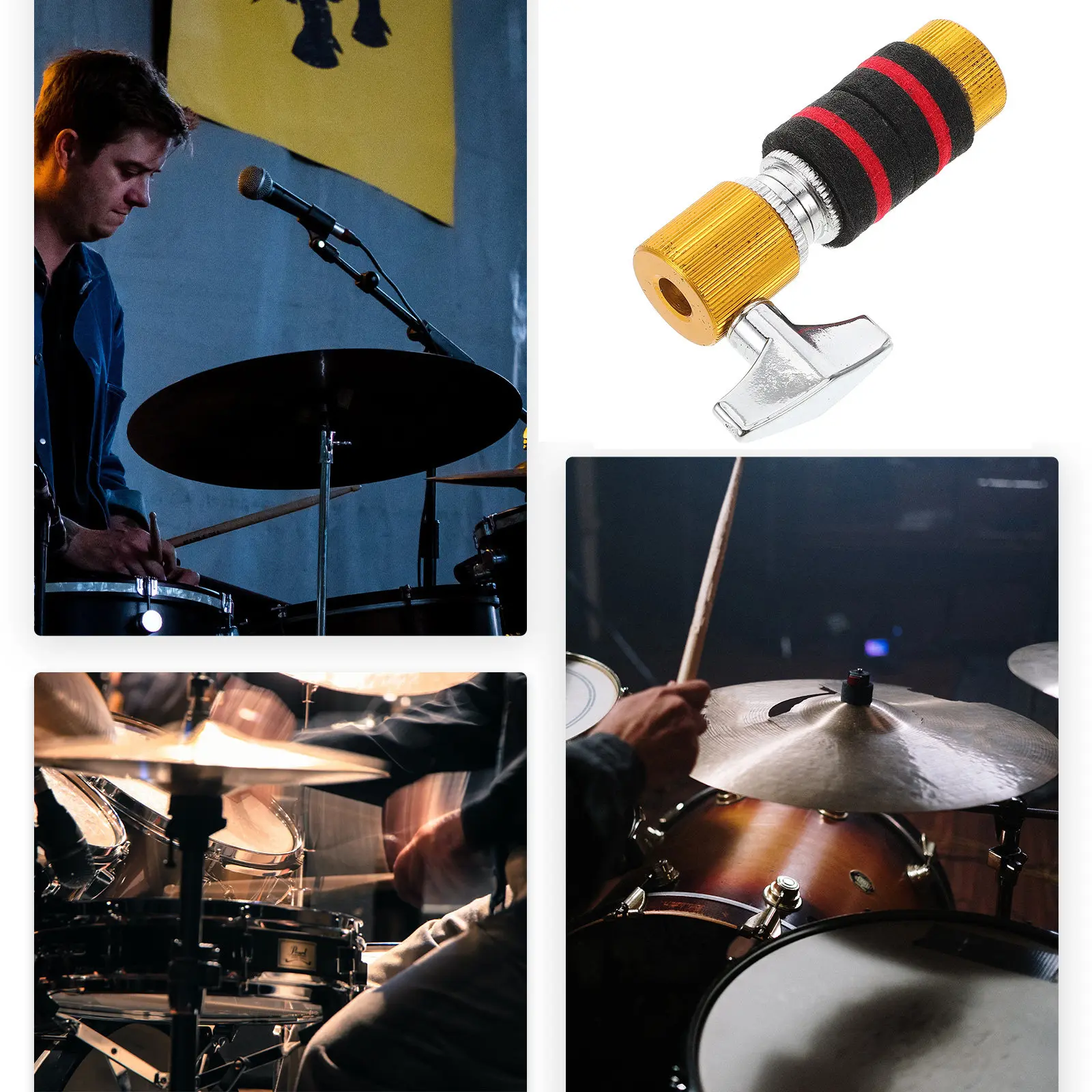 Colorful Metal Hi Hat Clutch Drum Set Accessory Sturdy Felt Metal Design Easy Operation Stable Control Replacement Clutch for Hi