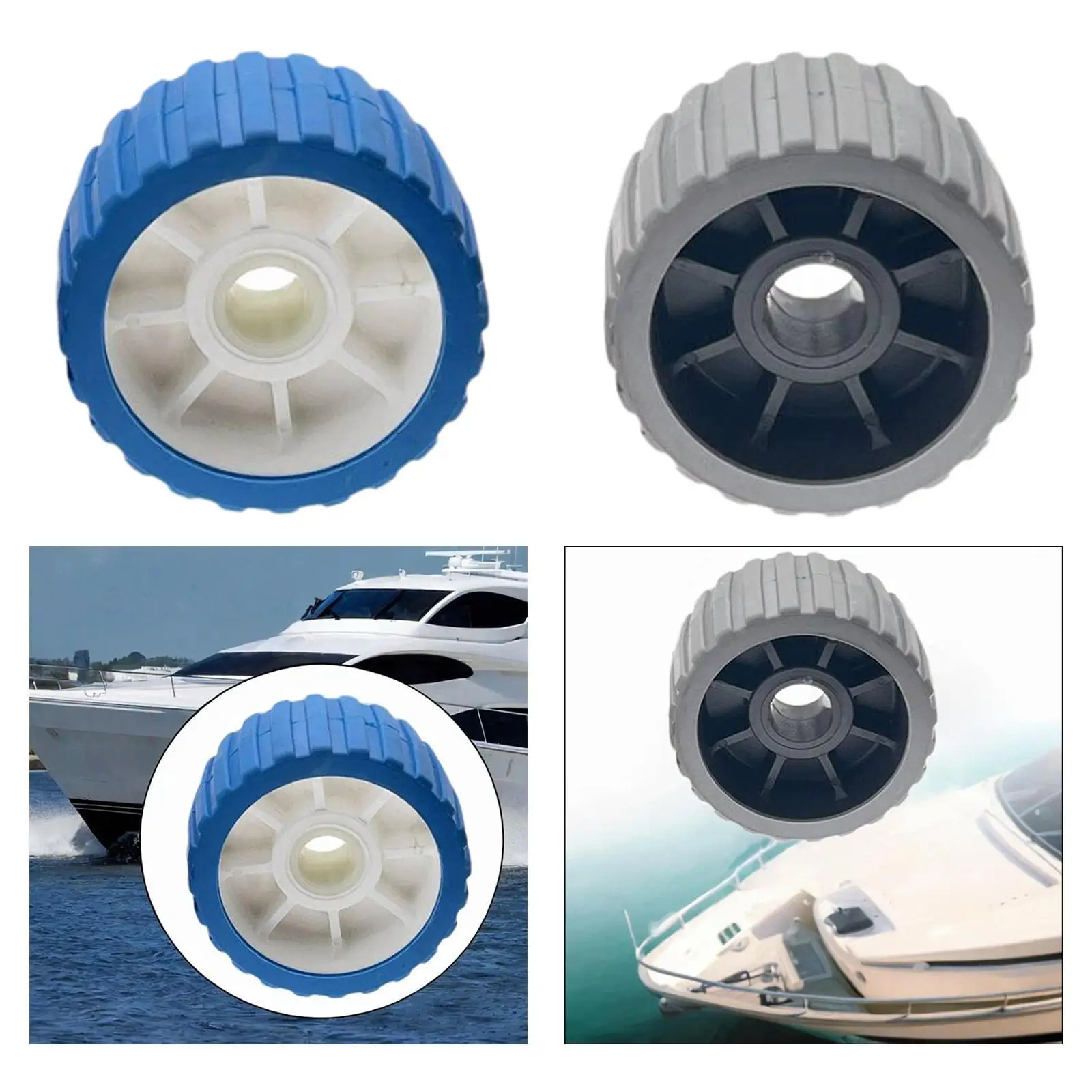 

Роликовые колеса прицепа для лодок, универсальные износостойкие запасные части, морские ребристые