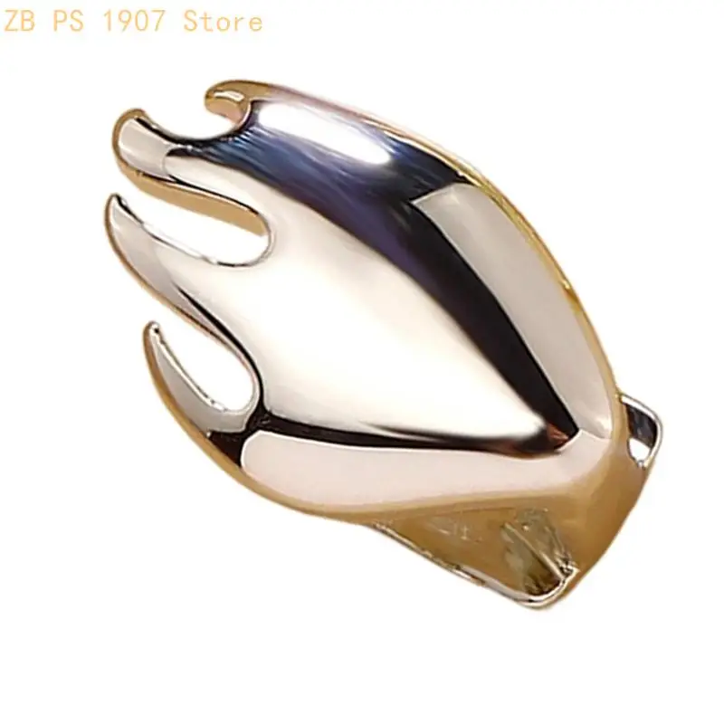 ฮาโลวีนแวมไพร์ Fang Grillzs เปลวไฟ Textured หมวกฟันทอง Solid Openwork 55KA
