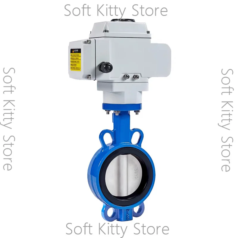 Electric Butterfly Valve D971X-16Q Wafer Type Water Valve Ptfe Stainless Steel Ductile Iron Regulating Valve