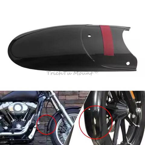 Motorcycle Accessories Front Fender Extender Black Mudguard Extension For Harley Dyna Low Rider Sportster XL883 XL1200 Softail