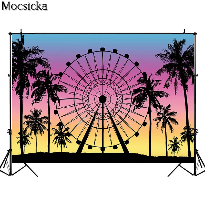 Mocsicka الاستوائية شاطئ حفلة خلفيات للتصوير الفوتوغرافي الصيف البحر الزفاف الطفل عيد ميلاد الزفاف دش خلفية صور استوديو ديكور
