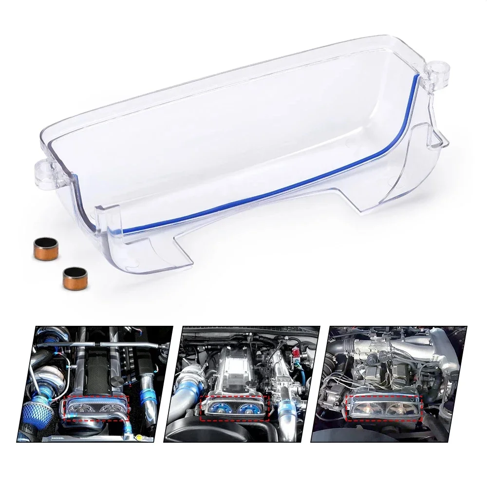 Clear Transparent Cam Cover Turbo Cam Pulley Cover Clear Cam Timing Belt Cover for 92-05 Toyota Supra 2JZ 2JZGTE Lexus 3.0L