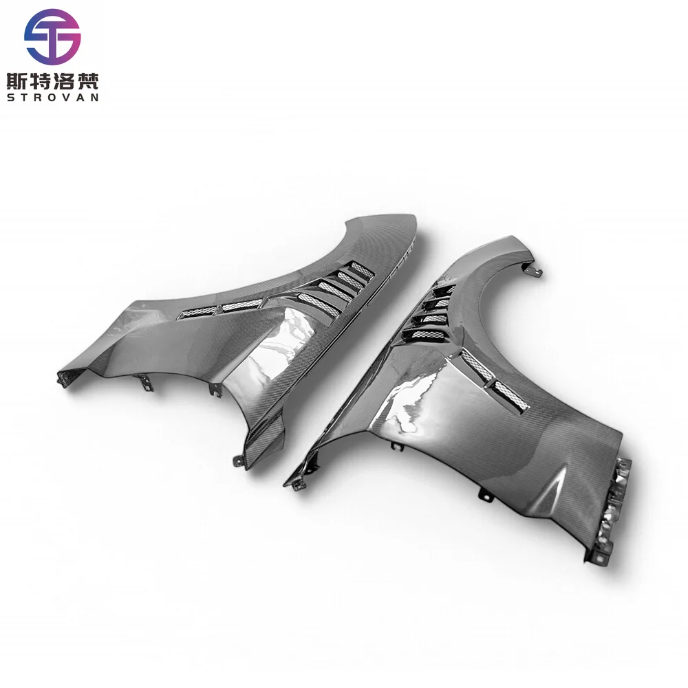 

STLF AC StyleCarbon Fiber FRP Flared Fender Vent for Fords Mustang GT Ecoboost Auto Parts 2015-23 New Condition TowHook Cut-Outs