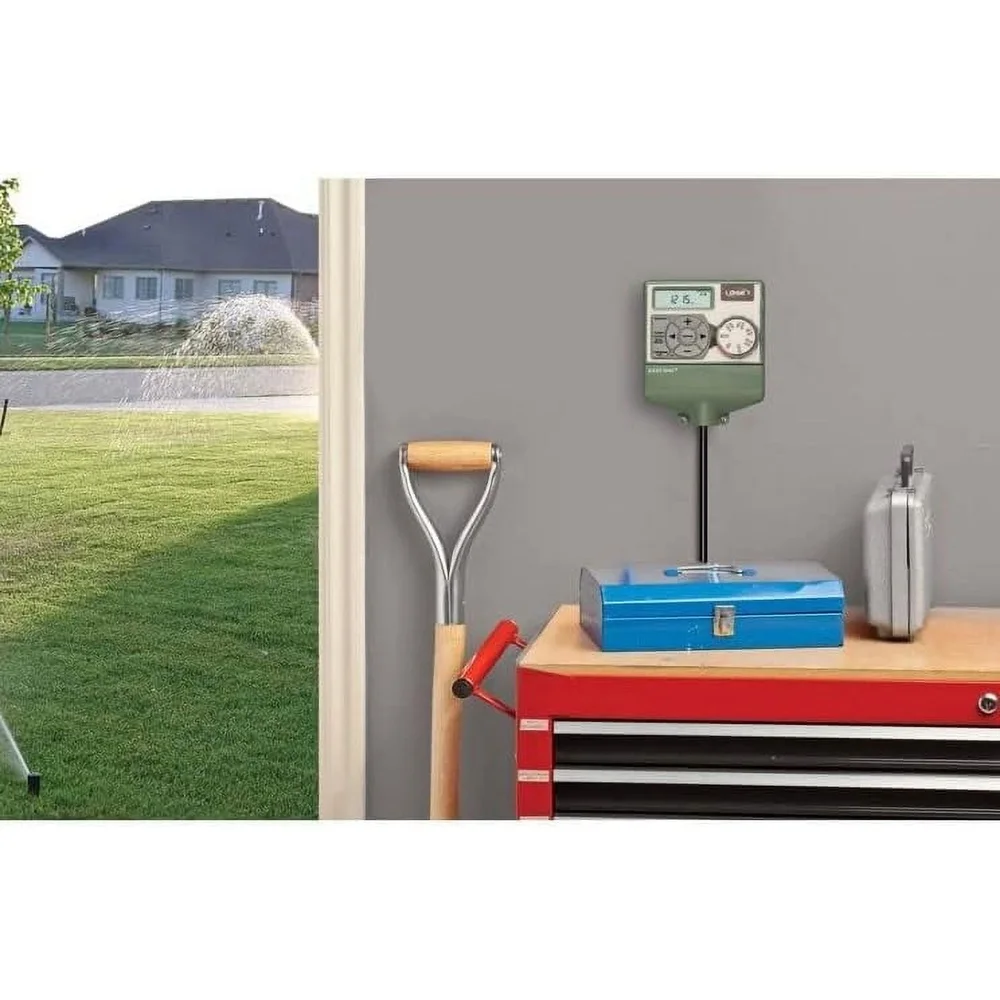 مؤقت رش ذو 6 مناطق قابل للبرمجة سهل الاتصال مع شاشة LCD، إعادة ضبط تلقائي لتأخير المطر، إعدادات وقت مرنة لميزانية المياه #6