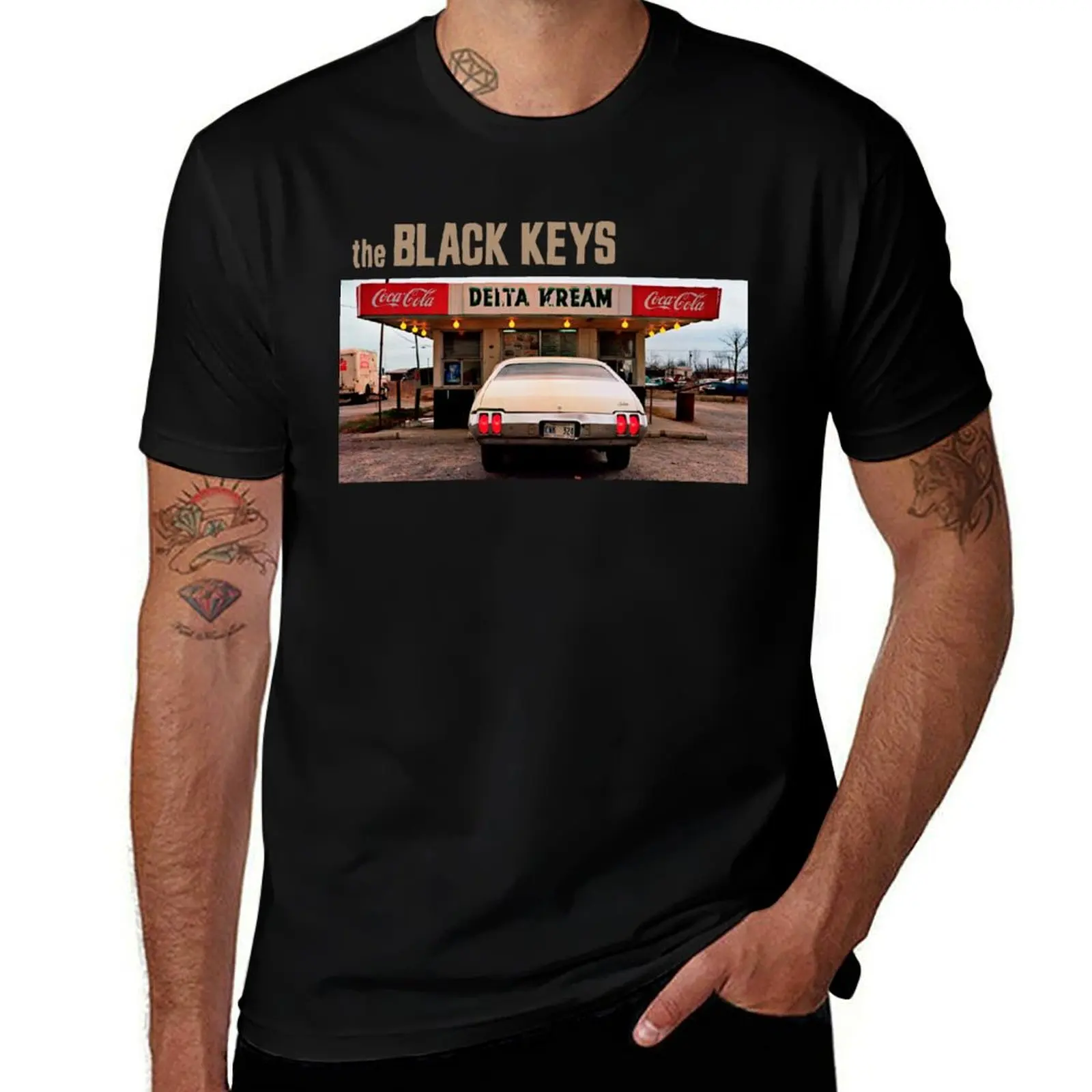 black the delta kream 2021 masjuni T-Shirt Summer Print Short Sleeve Tee T-Shirt