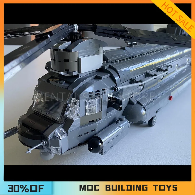 [1758PCS] 맞춤형 MOC 보잉 MH-47 크리 에이 티브 빌딩 블록 세트 줄기 교육 장난감 DIY 건설 모델 키트 생일 선물