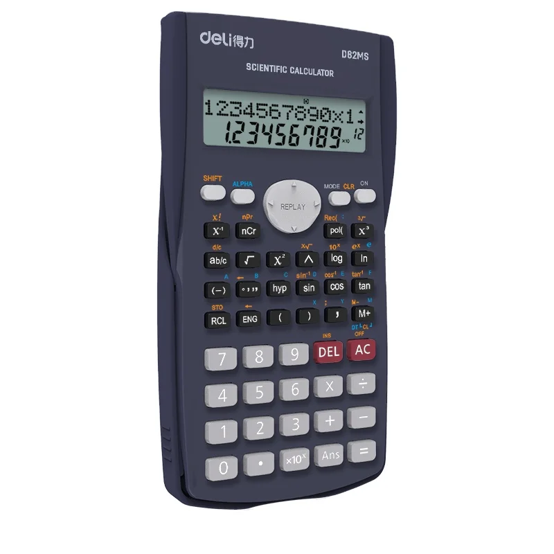 

Deli D82MS 240 kinds of operation function scientific calculator for students digital calculator for exam 80pcs Per Carton Set