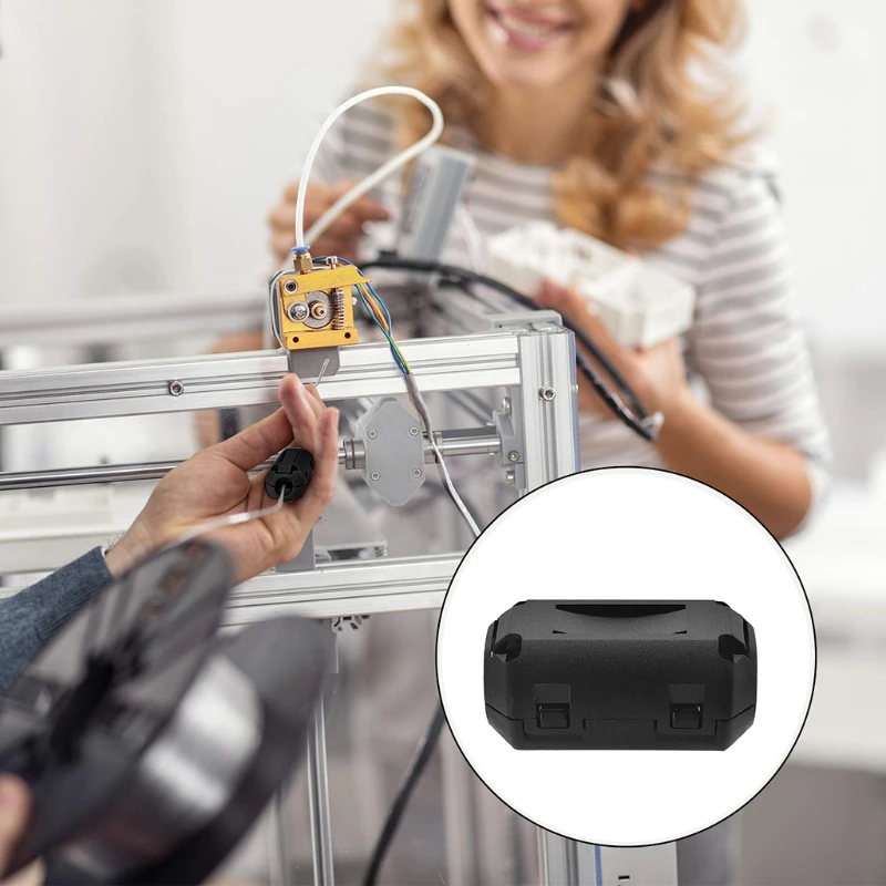 Máy In 3D 1.75 Bộ Lọc Dây Tóc Loại Bỏ Bụi Chống Tĩnh Điện Màu Đen