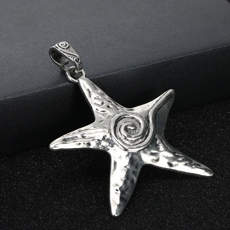 1pcs 70x66mm Antique Silver Color Starfish Charms Pendant For Jewelry Making Making DIY Handmade Accessories