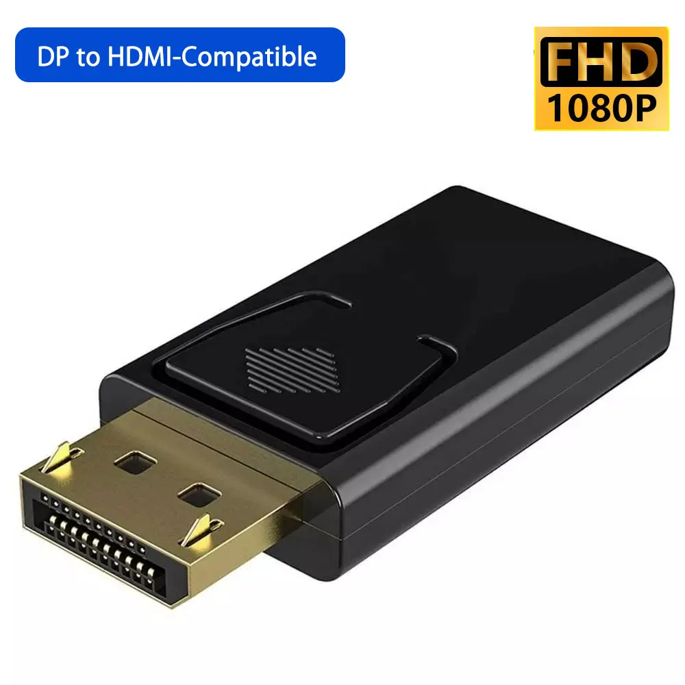 4K DisplayPort to HDMI-compatible Adapter Converter Display Port DP to HDMI-compatible HD TV Cable Adapter Video Audio PC laptop