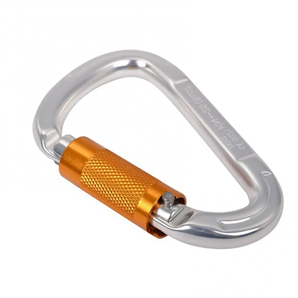 Carabiner Rock Climbing Heavy Duty Auto Locking Clip 25KN for Rappelling Rescue