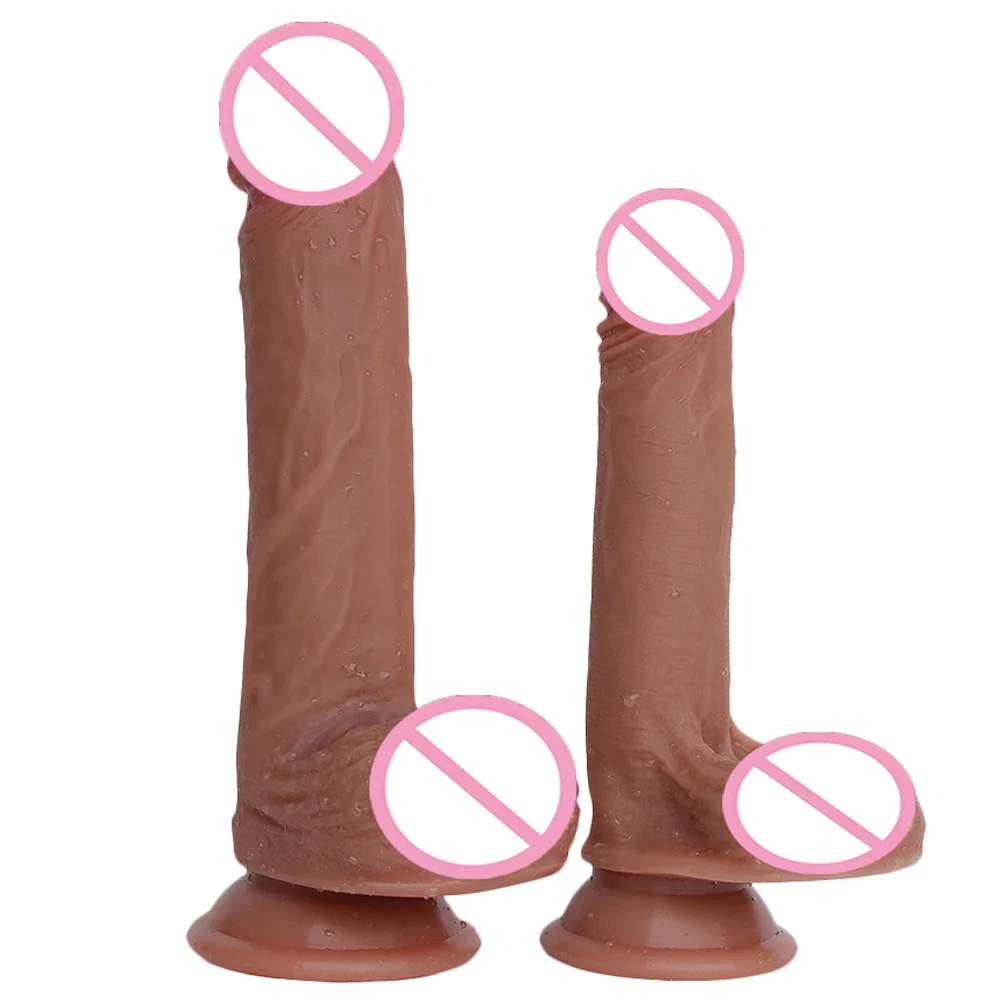 GaGu-Jouets sexuels réalistes pour adultes, gode énorme de 7/8 pouces, gros pénis en silicone, dong avec ventouse pour femme, mastjaune, mâle,