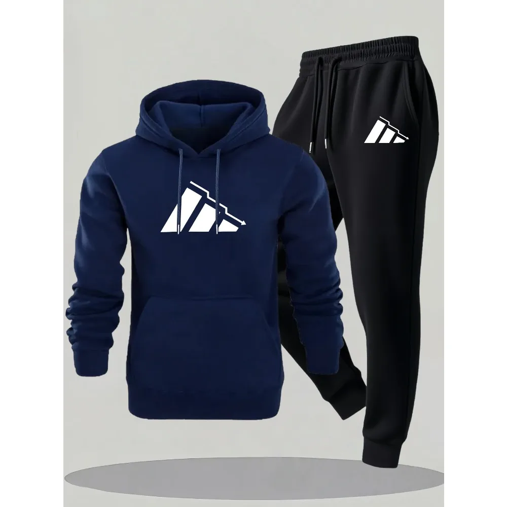 جديد الخريف والشتاء الدعاوى الرجالية العصرية شعبية الرجال يطبع عارضة الرياضة في الهواء الطلق تشغيل عطلة ارتداء الرجال مقنعين #5