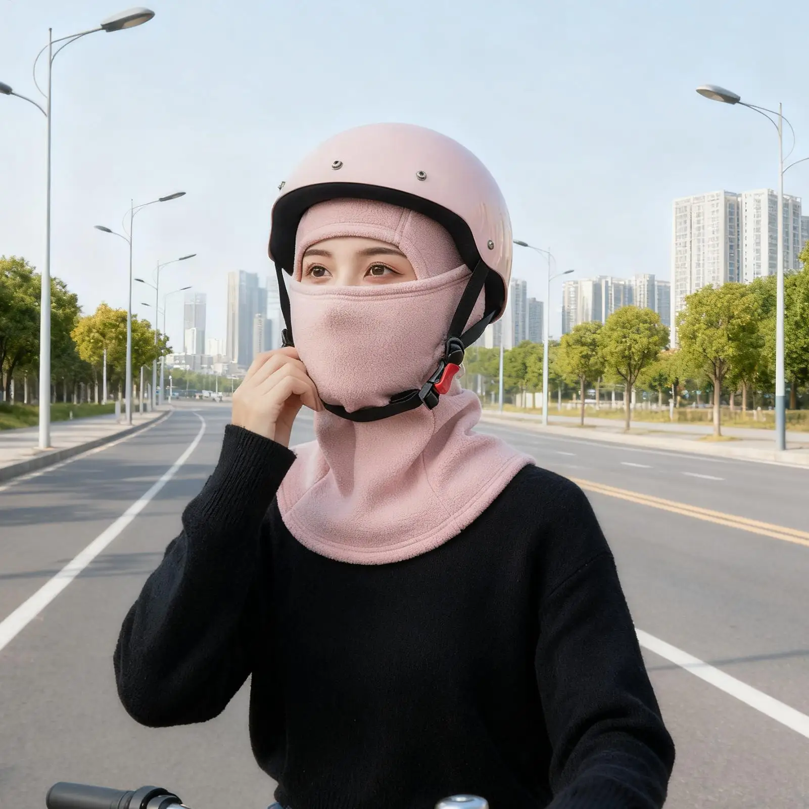 

Шапка-бини, утеплитель для шеи, капюшон, снаряжение для холодной погоды, флисовая термомаска для лица для сноуборда, работы, пешего туризма, поездок на работу, верховой езды, путешествий