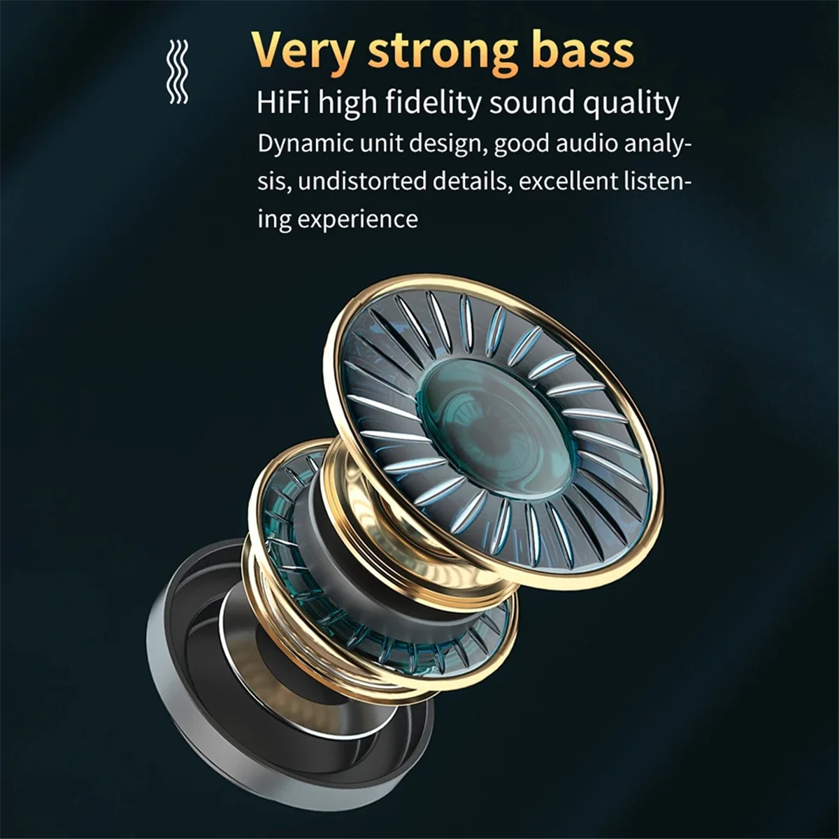 새로운 M22 커플 무선 헤드폰 터치 디지털 디스플레이 블루투스 헤드폰 듀얼 이어버드 노이즈 캔슬링 헤드폰