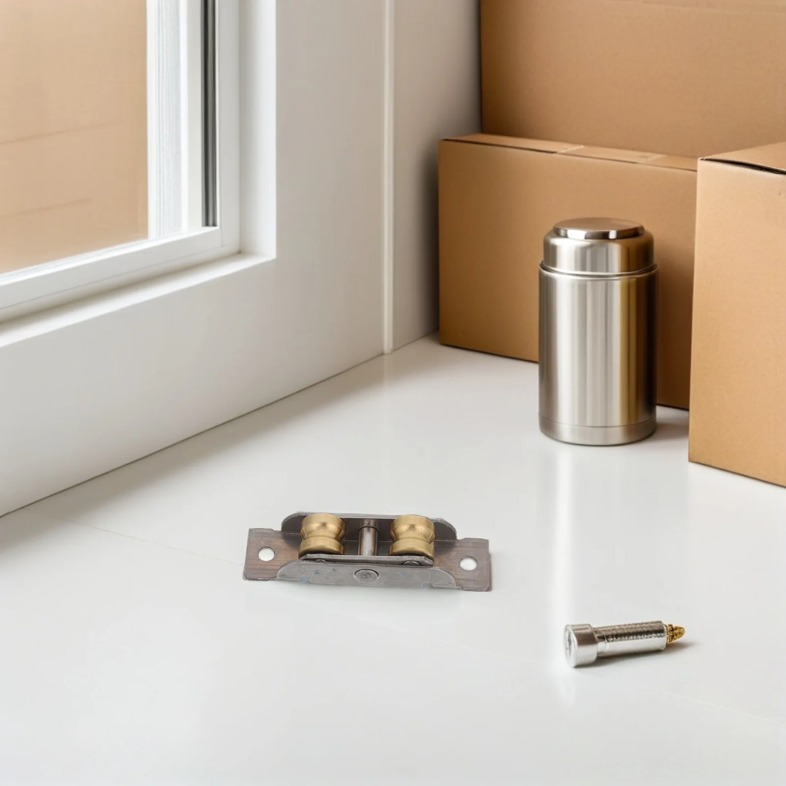 

2pcs Sliding Window Rollers Stainless Steel Double Wheel Universal Track Roller For Wardrobe Glass Door Silent Pulley Heavy Duty