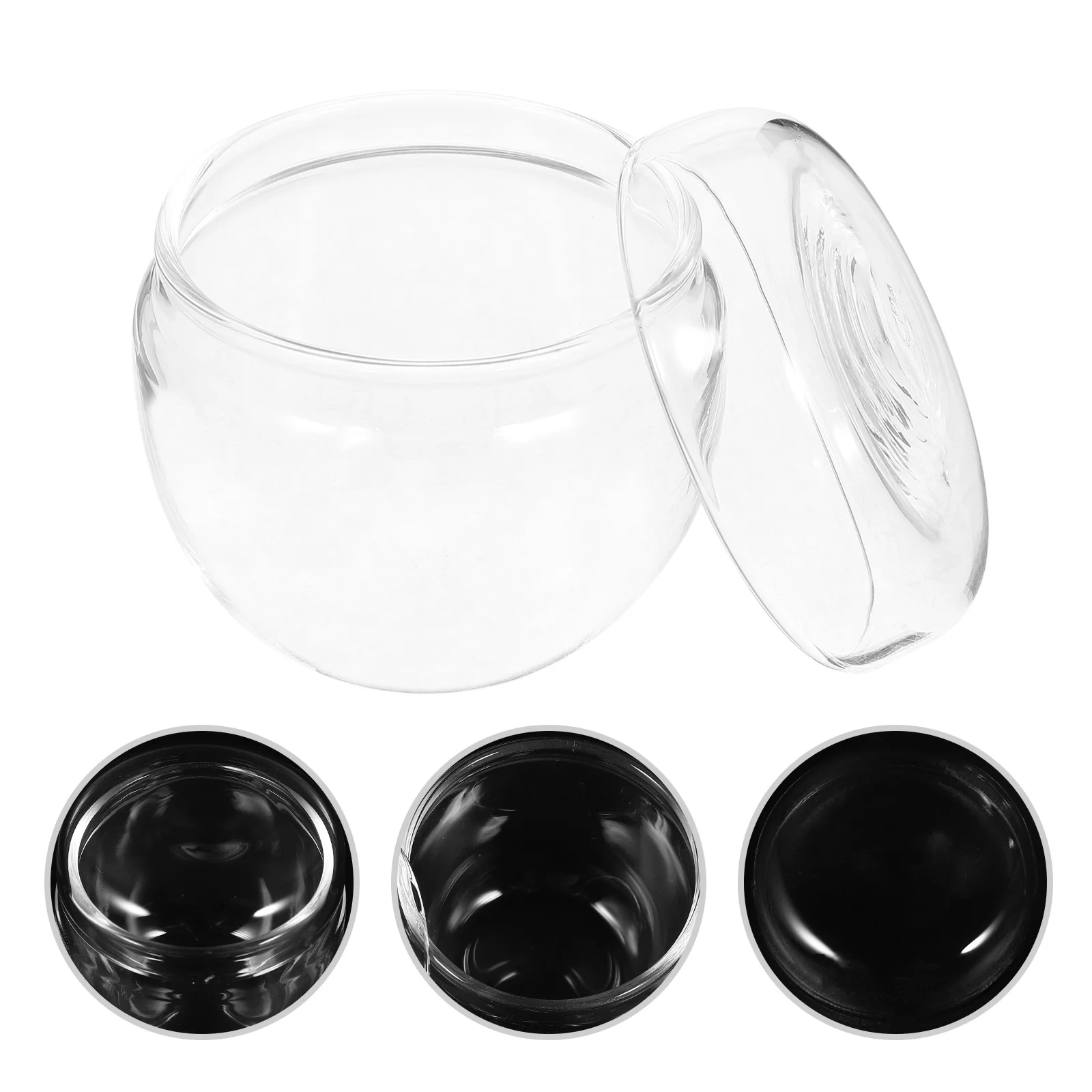

Glass Tea Jar Premium Clear Glass Canister Storage Container for Tea Candy Rice Flour Sugar Kitchen Household Storage