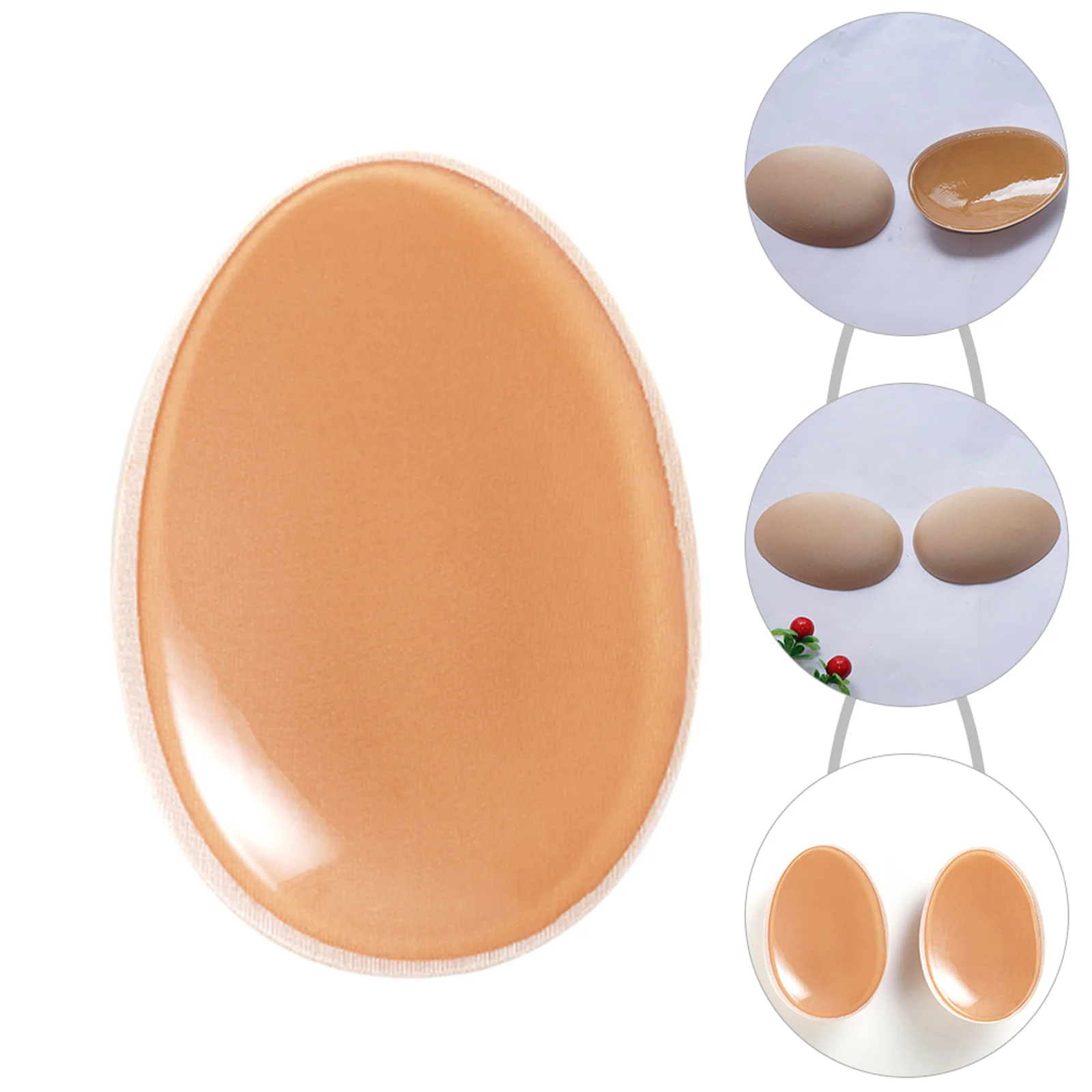 1 paio di cuscinetti per muscoli toracicici da uomo, imbottitura invisibile per muscoli finti, comodo cuscino in silicone per attività estive all'aperto