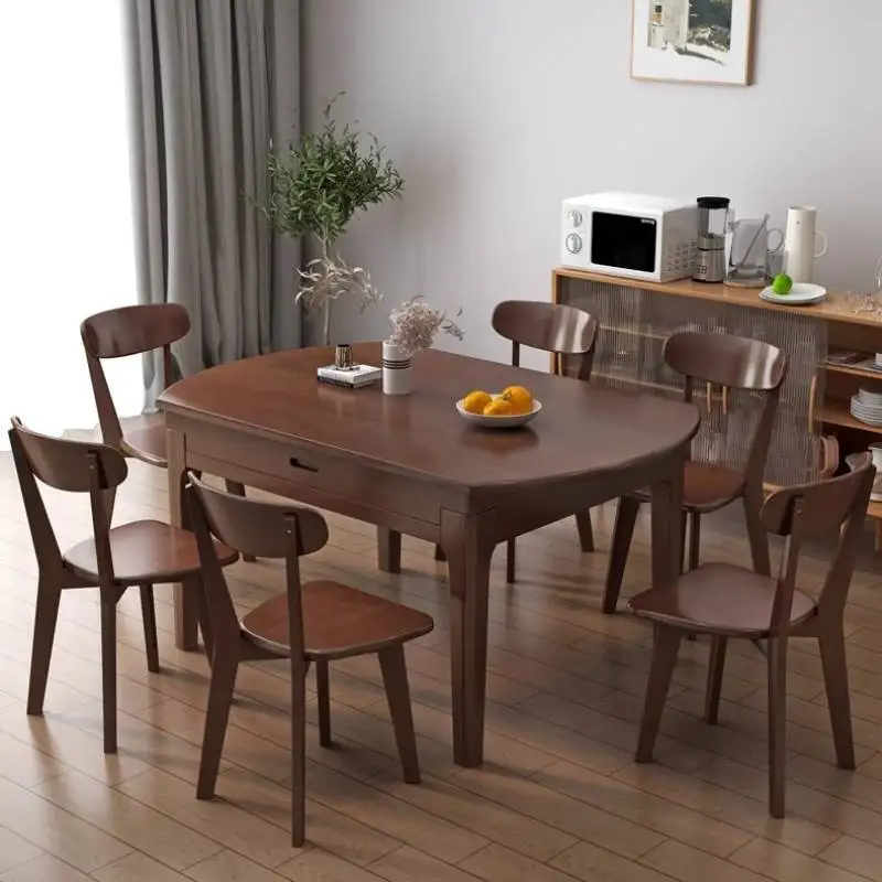 

Restaurant Design Dining Table Nordic Wood Dinette Extensible Dining Tables Aesthetics Kitchen Mobili Arredamento Casa Furniture