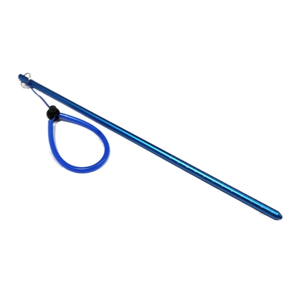 Aluminum Alloy Diving Lobster Stick Underwater Mixer Diving Underwater Diving Rod Lanyard with Measurement Diving Pointer Rod