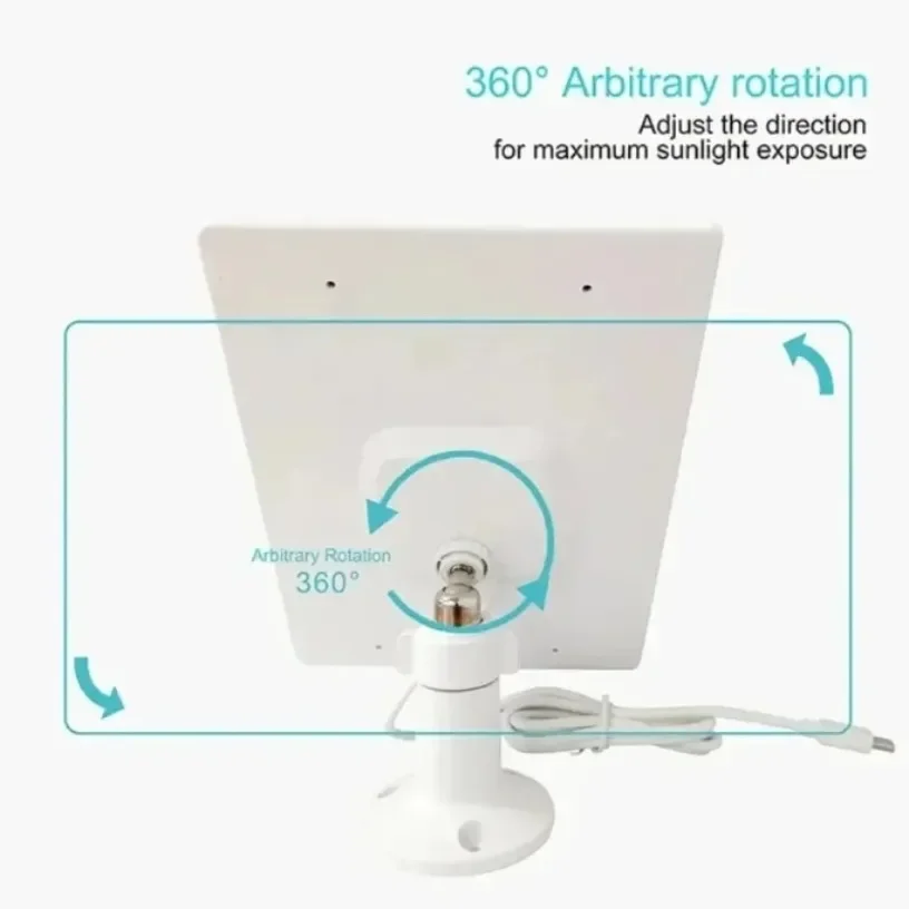 Wasserdichtes Solarpanel-System 360 ° Verstellbare Halterung für Außen-Sicherheitskameras, langlebig bei jedem Wetter – Detail 2