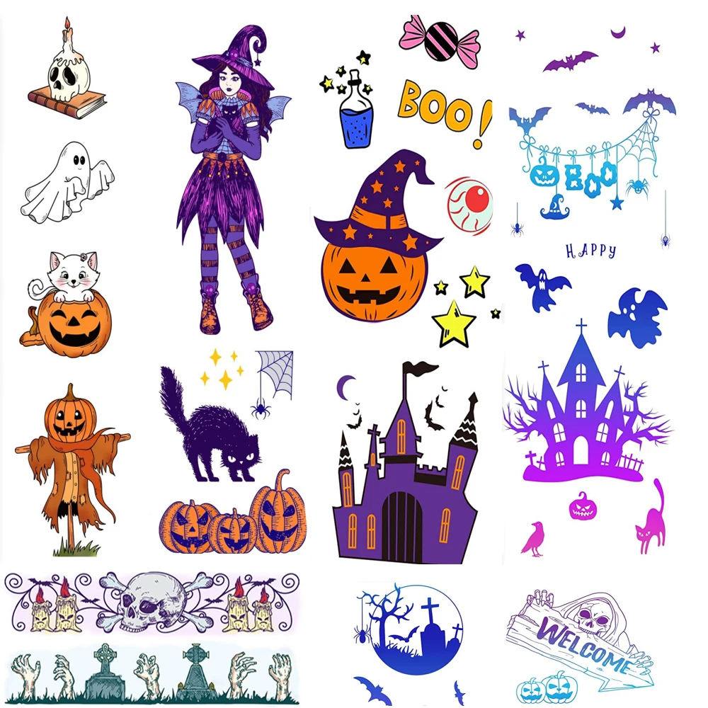 1PC Halloween Ghost PVC Plastic Stamps for DIY Scrapbooking Photo Album Decorative Cards Making Stamp Sheets 16x11x0.3cm