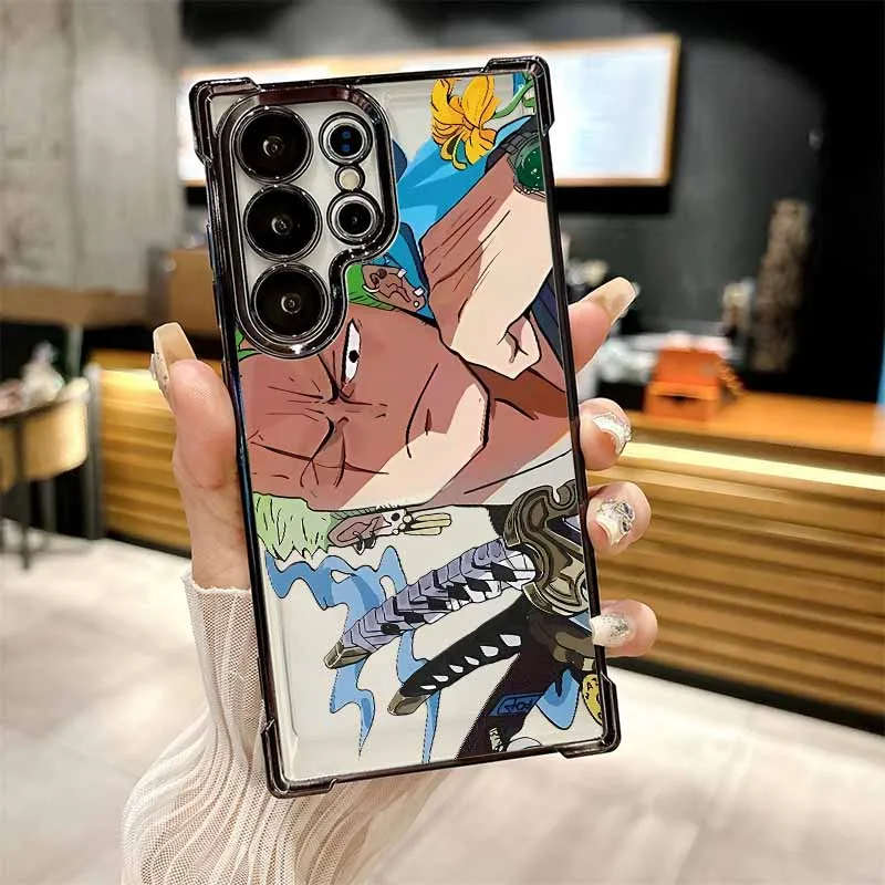 O-ONE P-PIECE-E Anime Handyhülle für Samsung S26 S25 Edge S24 S23 S22 S21 S20 FE Ultra Plus Lite, Galvanisierte Sturzsichere Schutzhülle – Detail 11