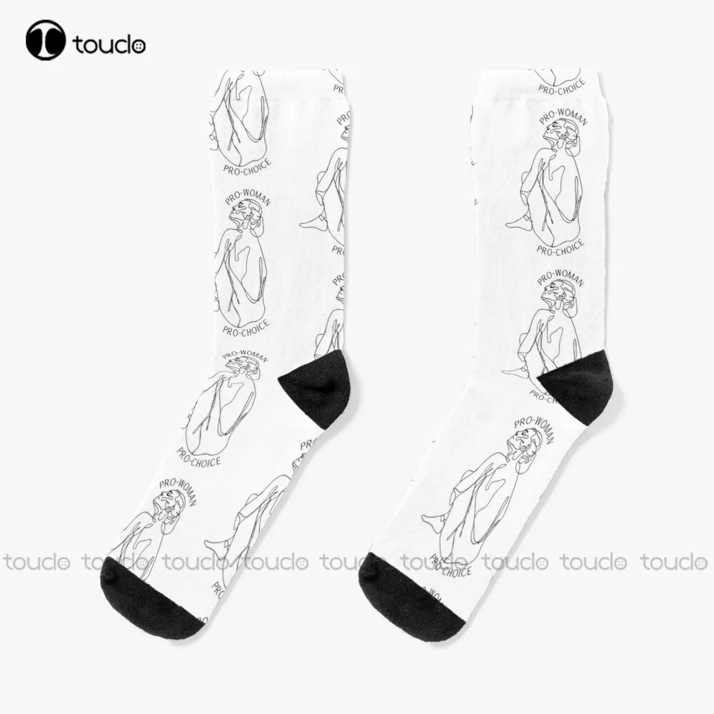 

Pro-Woman Pro-Choice Comfy Graphic Socks Cool Socks For Men Personalized Custom Unisex Adult Teen Youth Socks 360° Digital Print